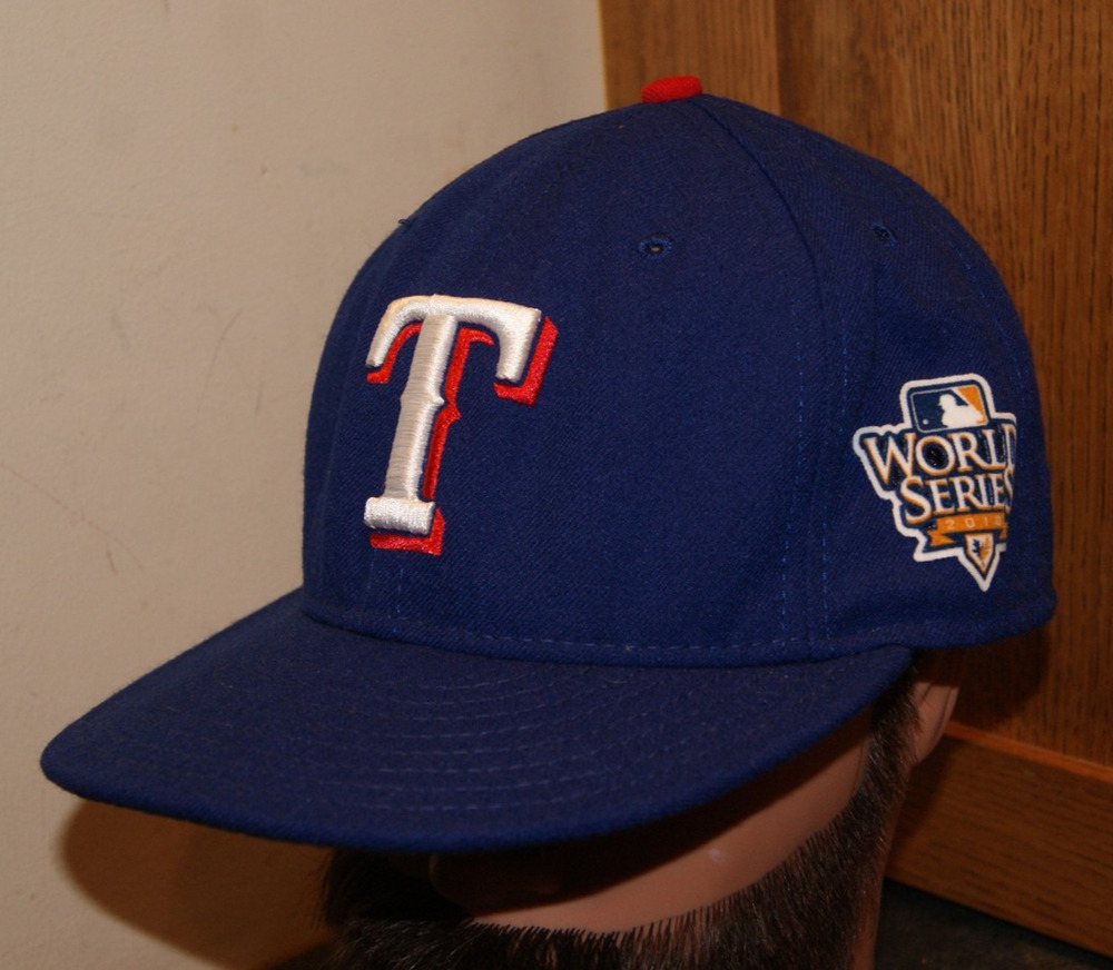 Texas Rangers Hat Cap Fitted 7 5/8 Blue 2010 World Series 59FIFTY New Era USA